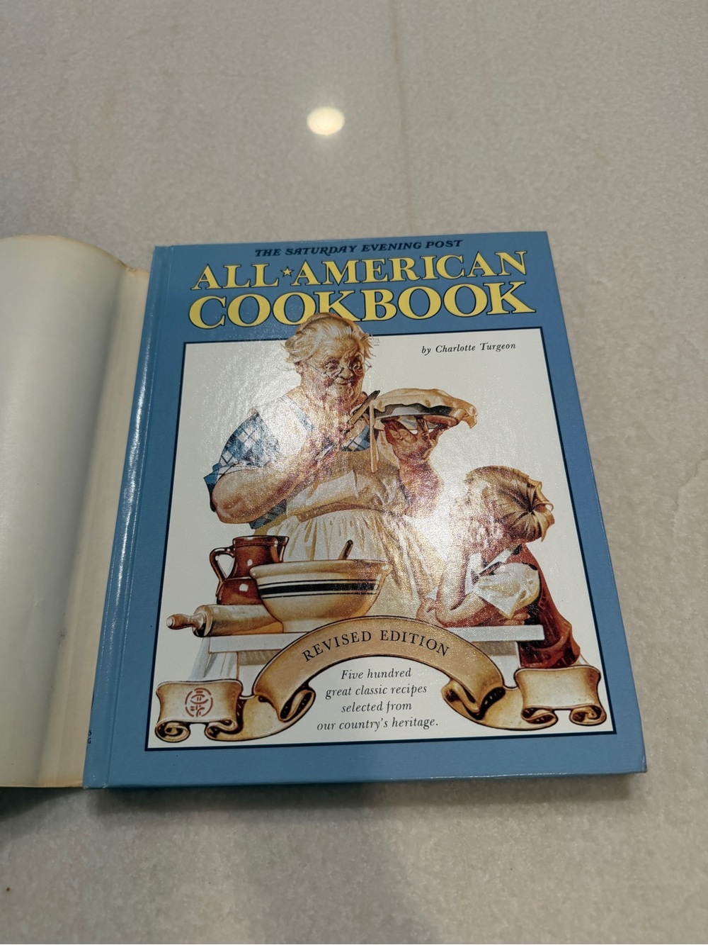 Vintage All-American Cookbook - Blue & Yellow Cover